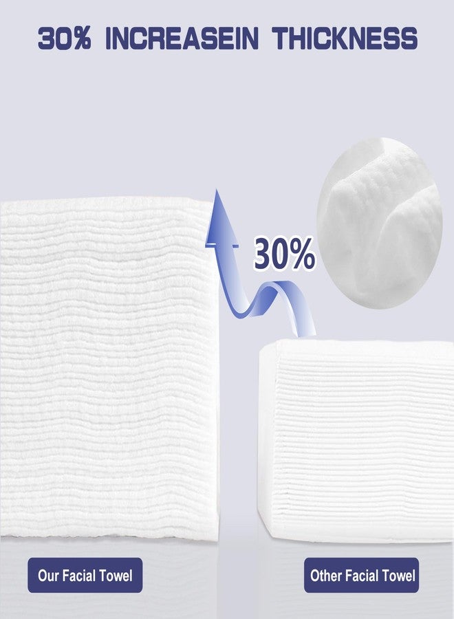 BODFPPC Disposable Face Towel, 100 Count Face Towels for Washing Soft Cotton Dry Wipes Facial Cloths Towelettes for Washing and Drying, Facial Tissue for Cleansing, Skincare and Makeup Remover - Image 5