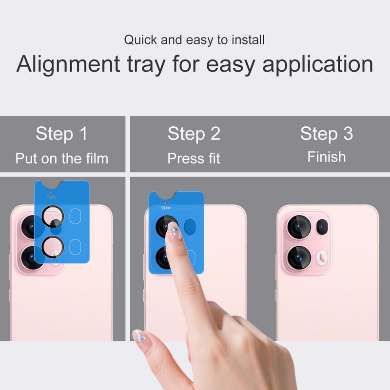 Imak For Oppo Reno13 Pro 5G Glass Rear Camera Lens Film Phone Case Exclusive, Self-Positioning Version - Image 5