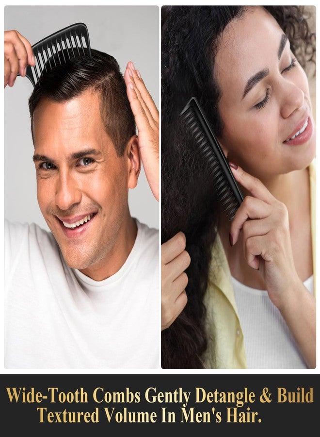 HEYMKGO Barber Comb,14PCS Hair Cutting Comb Set, Professional Salon Fine and Wide Tooth Comb, Barber Clipper Brush Duster Brush, Hair Clips, Rat Tail Teasing Combs for Styling - Image 5