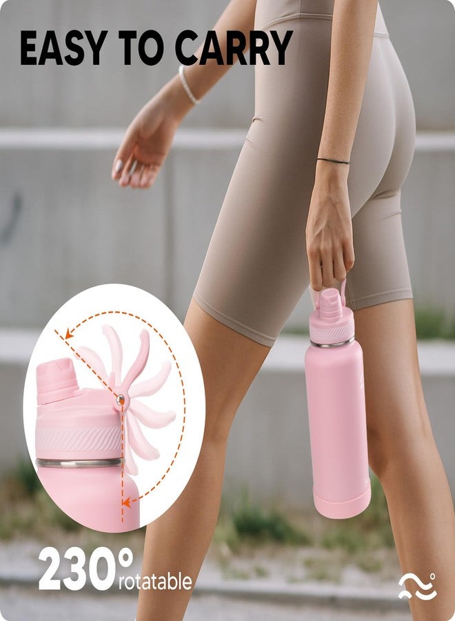 Swigina [2-IN-1 LID] Insulated Water Bottle with Silicone Boot (48hrs Cold/24hrs Hot) - DIY Stickers, Leakproof, BPA Free, 32 oz - Image 5