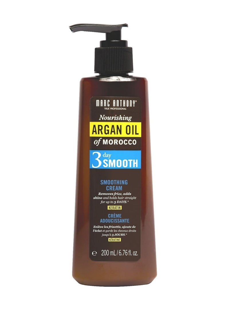 Marc Anthony Argan Oil 3 Day Smoothing Cream 6.76 Ounce Pump (200ml) (6 Pack)