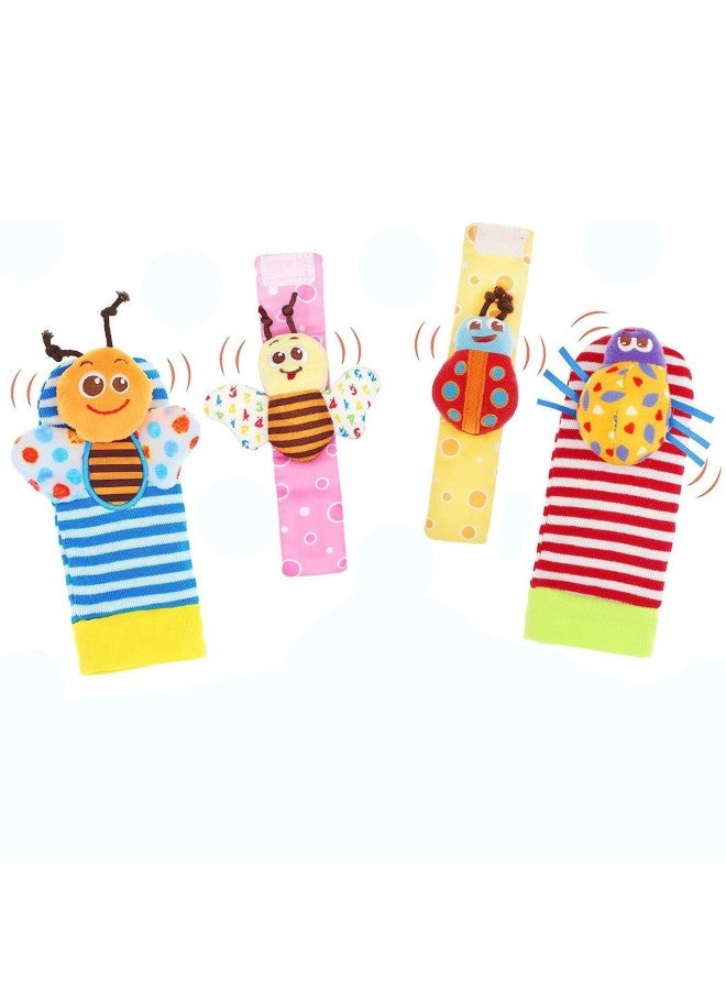 Baby Rattle Socks Baby Wrist Finder Sensory Toys Wrist Rattle Foot Finding Toys-Color:Cow Dog Suit  - Image 5