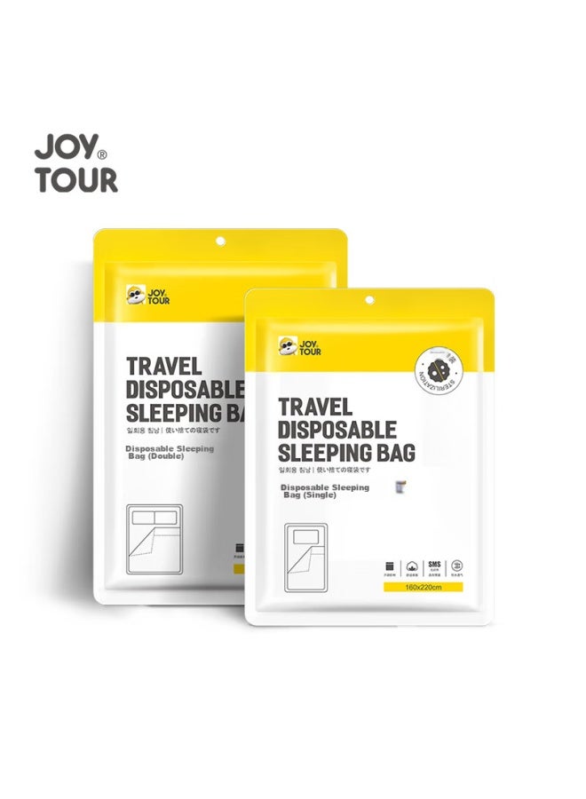 JOY TOUR Joytour Disposable Sleeping Bag, Bed Sheet, Duvet Cover, Hotel Travel Hygiene Portable Supplies, Double Size 2*2.2m - Image 2