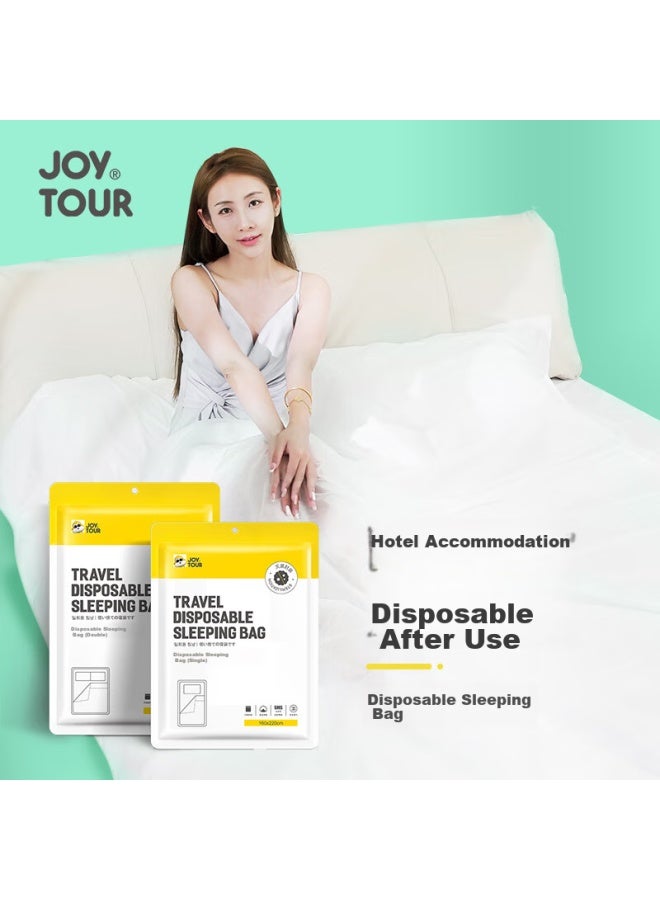JOY TOUR Joytour Disposable Sleeping Bag, Bed Sheet, Duvet Cover, Hotel Travel Hygiene Portable Supplies, Double Size 2*2.2m - Image 5