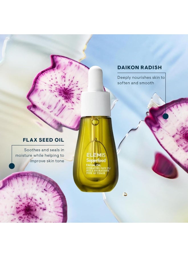 Elemis Superfood Nourishing Face Oil 15ml | Antioxidant-Rich Superfood Blend Facial Oil for Radiant Nourished Skin | Omega-Rich Dry Oil for Dry Dull & Dehydrated Skin | Fast-Absorbing Brightening Daily Superfood Face Oil - Image 5
