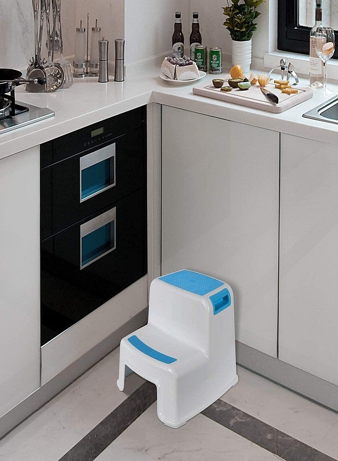 Abhsant Wide 2 Step Stool for Kids Toddler Stool for Toilet Potty Training Slip Resistant Soft Grip for Safe as Bathroom Potty Stool - Image 1
