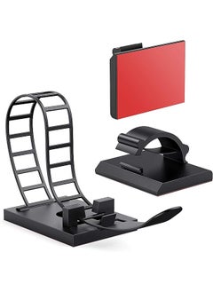 AGPtek 50Pcs Cord Organizers Kit (25 Cable Clips & 25 Cable Ties), AGPTEK Adjustable Multipurpose Cable Ties and Cable Clips for Cable Management, Black[Upgraded Version]  - Image 1