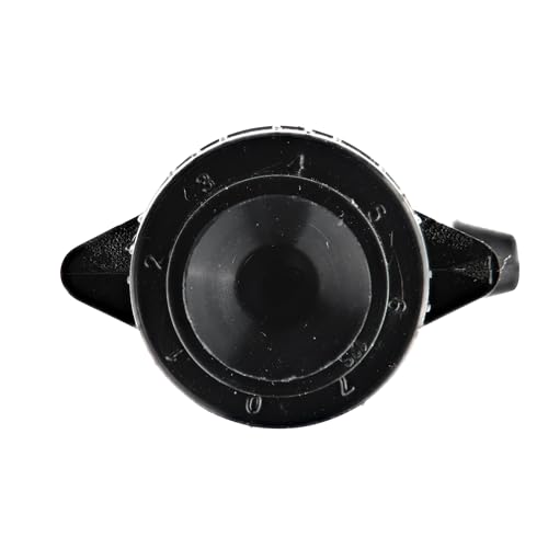 Raindrip 15300UB Adjustable Flow Bubbler, Non-Pressure Compensating Emitters, Fan, with 1/4 in. Barbed Inlet on 5 in. Stake, Black - Image 2