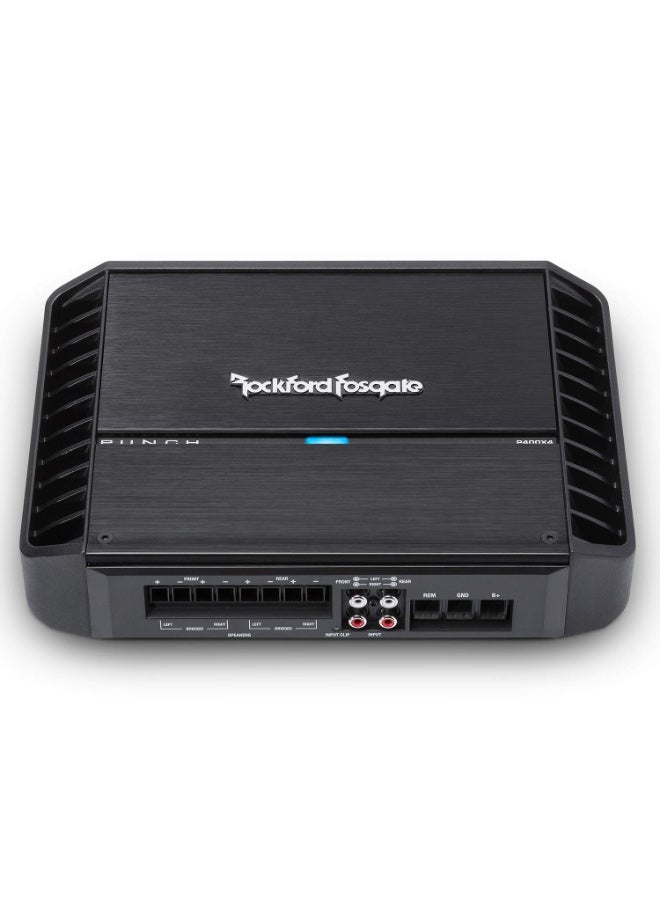 روكفورد فوسجيت مضخم الصوت P400X4 Punch، بقوة 400 واط، رباعي القنوات، يُنتج 100 واط لجميع القنوات الأربع عند مقاومة 2 أوم. - Image 3