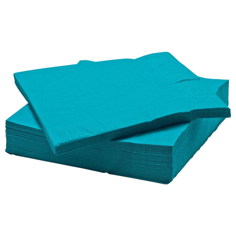 IKEA, Fantastik Paper Napkins 40 x 40 cm, Pack of 50, Turquoise - Image 1