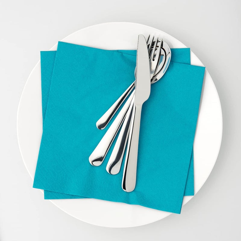 IKEA, Fantastik Paper Napkins 40 x 40 cm, Pack of 50, Turquoise - Image 4