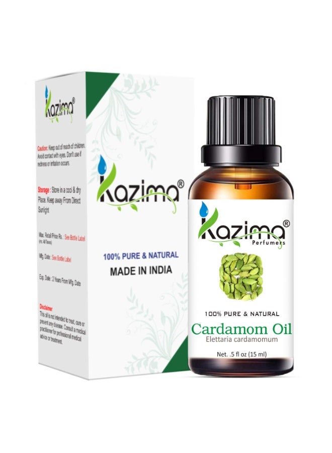 كازيما زيت الهيل العطري من KAZIMA - طبيعي ونقي 100% وغير مخفف، للعناية بالبشرة والشعر (15 مل) - Image 1