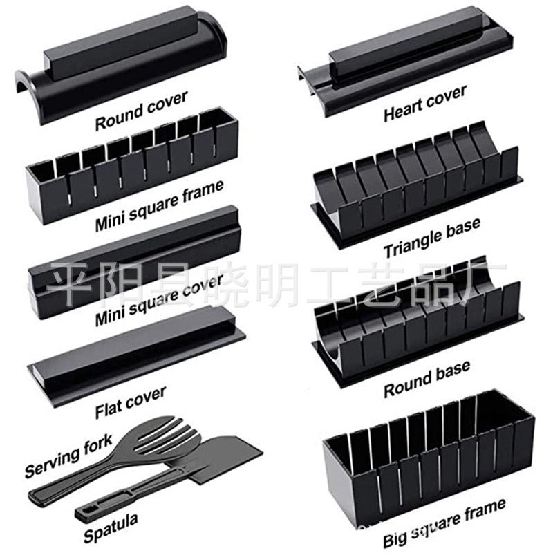 Moapn Home Diy Rice Ball Mold Sushi Maker Sushi Tool 10 Sets Of Cooking Seaweed Sushi Roll Creative - Image 5