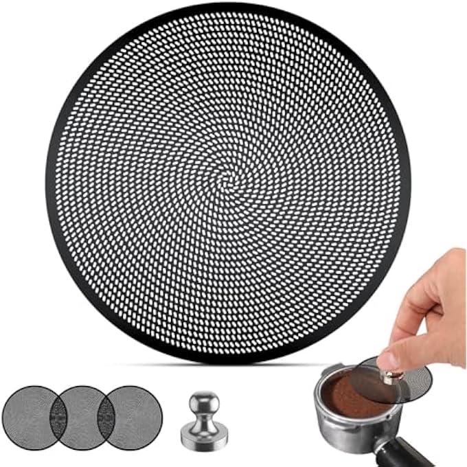 Unity 3 Pcs 54Mm Espresso Puck Screen  02Mm Ultra Thin Puck Screen Metal Reusable Coffee Filter Compatible With Espresso Machine 54Mm Portafilter Basket Black - Image 1
