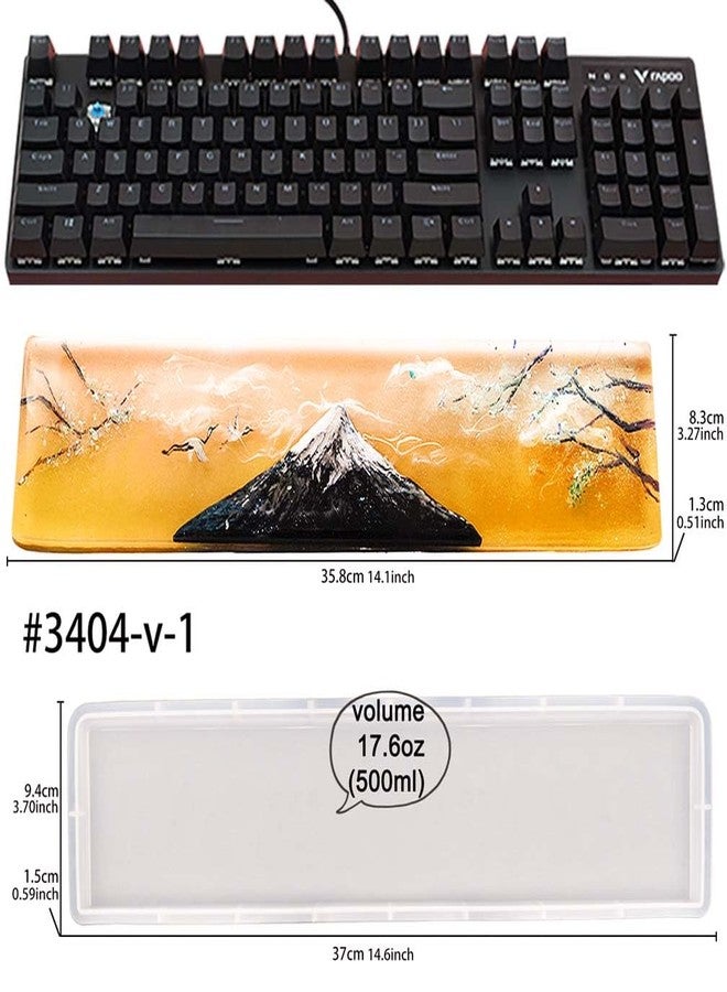 FUNSHOWCASE Keyboard Wrist Rest Epoxy Resin Silicone Mold 14.1x3.27x0.51inch - Image 2