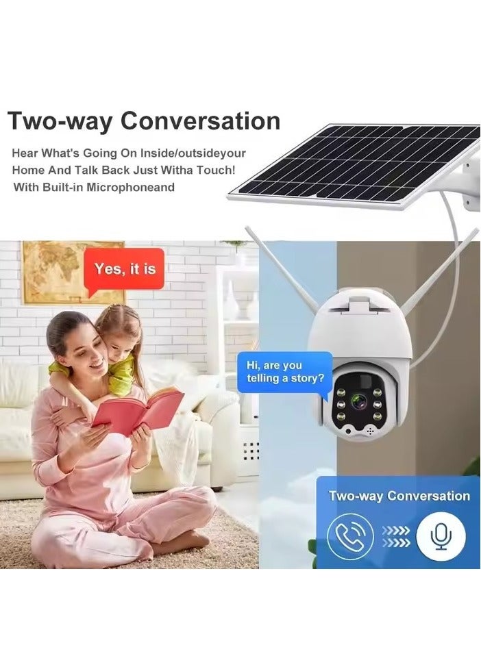Furtey WiFi Smart Solar Camera Wireless Surveillance Camera 360° PTZ Outdoor Camera Solar Security Cameras for Home - Image 3