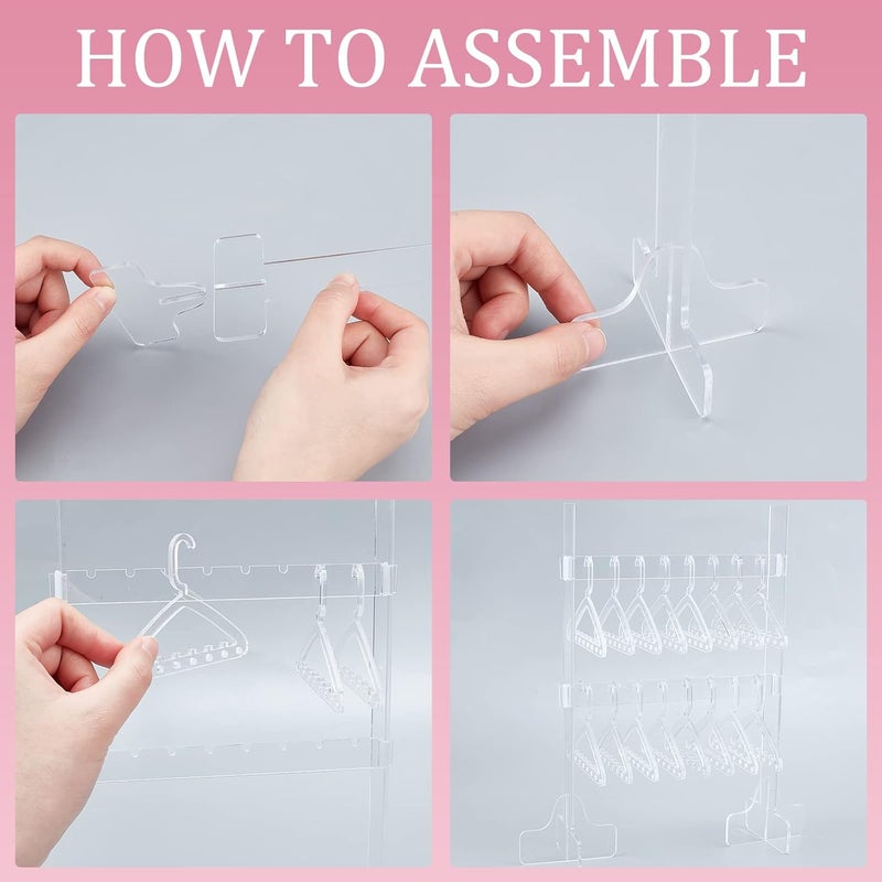 TPGP WEBEEDY Earring Holder with 16 Hangers - Adjustable Acrylic Jewelry Organizer for Women and Girls - Image 3