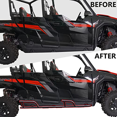 SAUTVS Extreme Kick-Out Steel Rock Sliders for General 4 1000 17-24, Combined Side Bumper Protection Frame Side Steps Nerf Bars for Polaris General XP 4 1000 2017-2024 Accessories, Replace #2881992 - Image 3