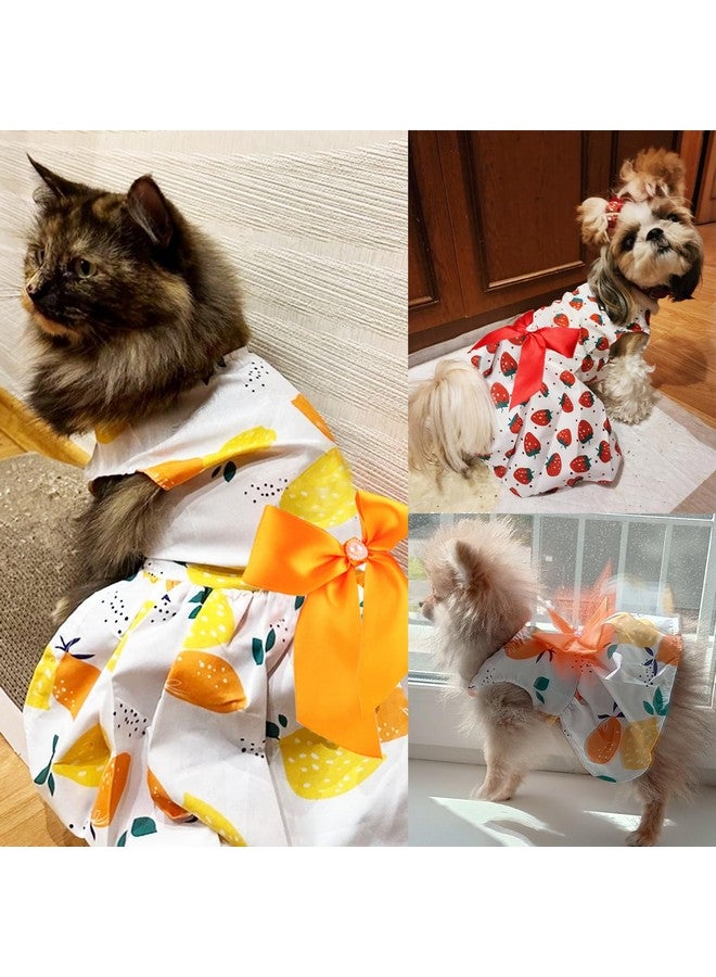 لابوهي فستانان للكلاب، ملابس للكلاب الصغيرة، ملابس للبنات، فساتين للجراء، فستان صيفي لطيف للقطط (مقاس كبير جدًا) - Image 5