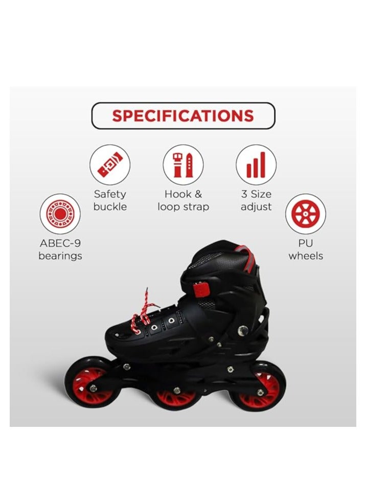 ENDLESS  Inline Adjustable Skates | Aluminium Chassis and 100 mm PU Three Wheels | With ABEC 9 Bearings  - Image 3