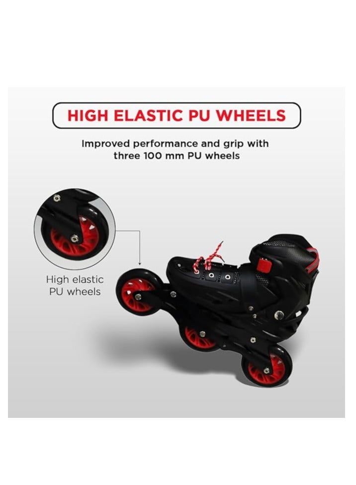 ENDLESS  Inline Adjustable Skates | Aluminium Chassis and 100 mm PU Three Wheels | With ABEC 9 Bearings  - Image 5