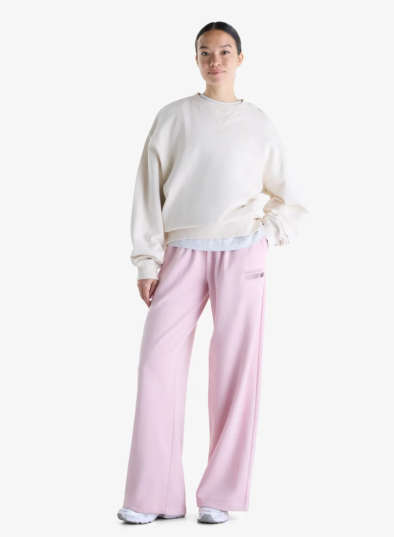 New Balance PINK CHALK (PHK) Trackside French Terry Sweatpants for Women | Best Price UAE