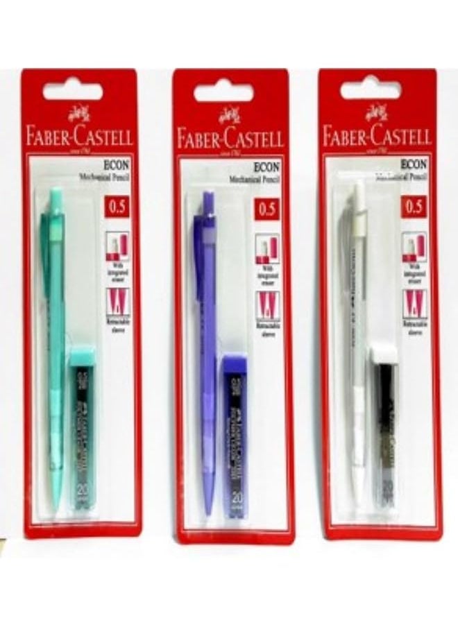 FABER-CASTELL - Econ Mechanical Pencil With Lead Blister 0.5 Mm Tip Size - Image 1