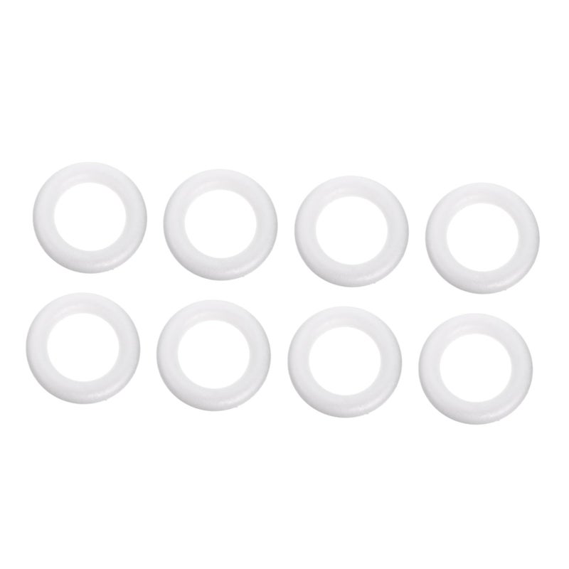 8 Pack Foam Wreath Rings DIY Craft Circles for Home Projects Safe Smooth - Image 2