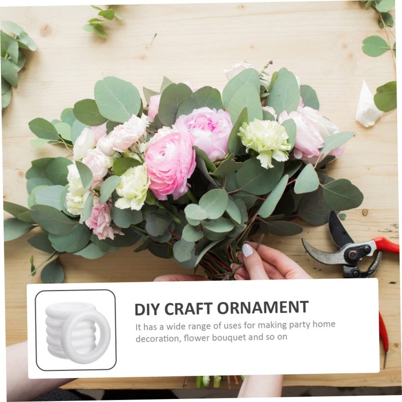 8 Pack Foam Wreath Rings DIY Craft Circles for Home Projects Safe Smooth - Image 5