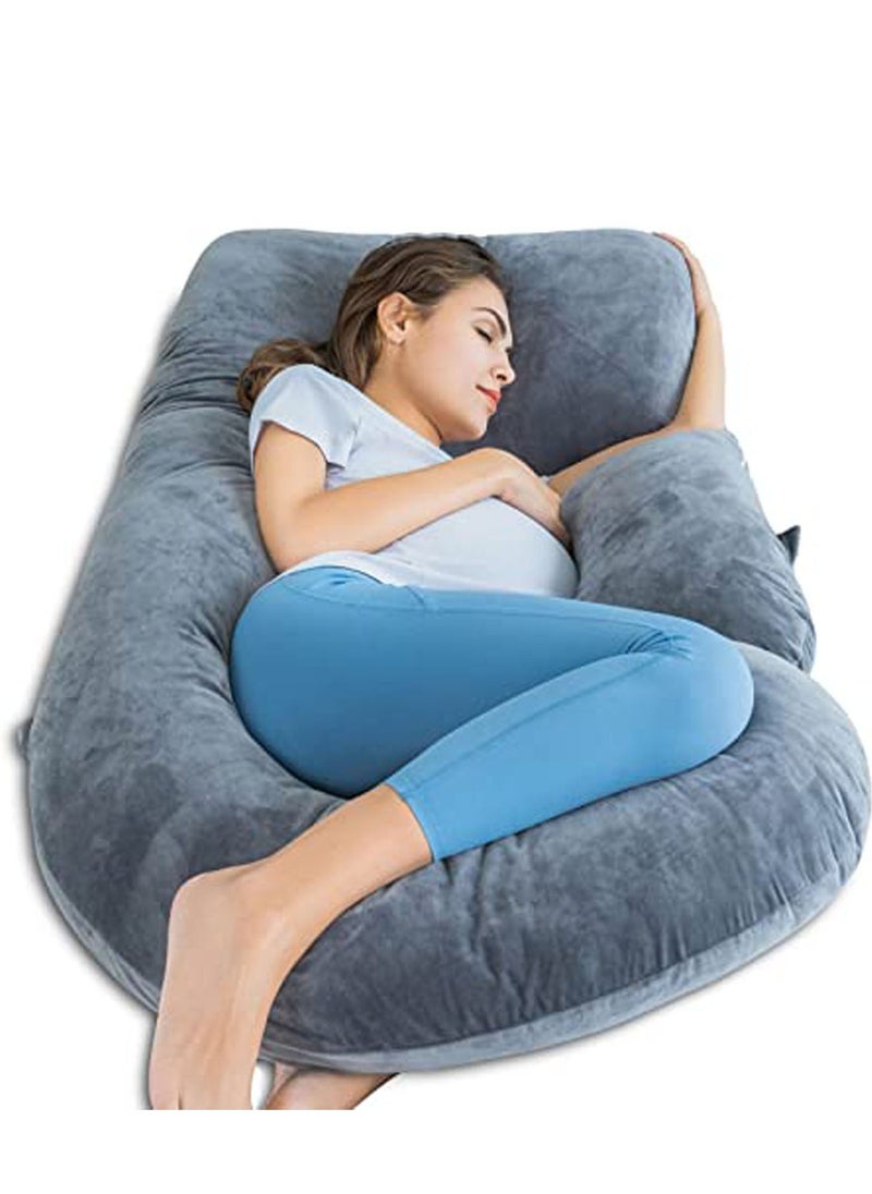 molody U Shaped Nursing And Maternity Pillow With Removable Velvet Cover  - Image 1