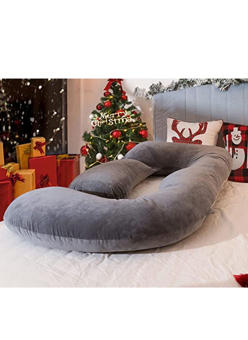 molody U Shaped Nursing And Maternity Pillow With Removable Velvet Cover  - Image 4