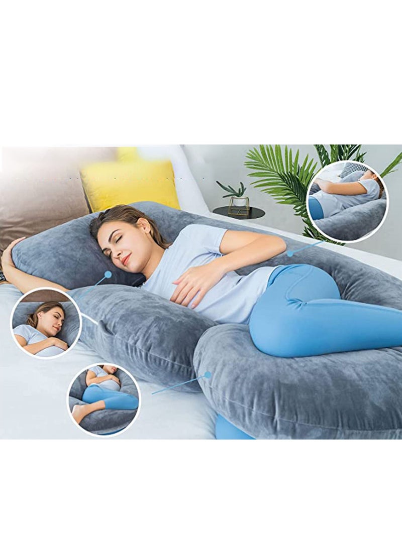 molody U Shaped Nursing And Maternity Pillow With Removable Velvet Cover  - Image 2