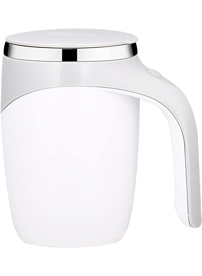 إي سي في في كوب 380 مل ذاتي التقليب مع غطاء، كوب قهوة ذاتي التحريك التلقائي، كهربائي من الفولاذ المقاوم للصدأ، كوب قهوة ذاتي الخلط للقهوة والحليب والكاكاو والشوكولاتة الساخنة - Image 1