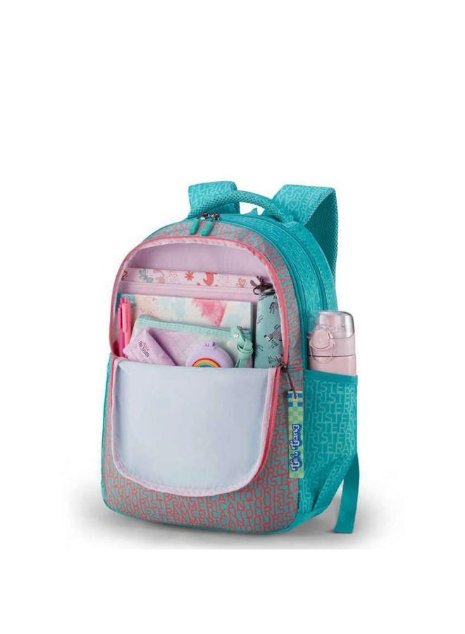 American Tourister Mia 3.0 Style 01, 26 L Volume 3 Compartment School Backpack with Front Organizer and Spacious Interiors for Women & Men - Turquoise - Image 2