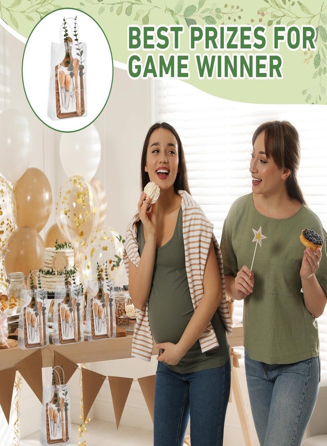 Rigibright Baby Shower Prizes for Game Winners Bamboo Cheese Board Spoon Fork Butter Spreaders Plaid Towel Thank You Card and Gift Bags for Baby Shower Wedding Bridal Shower Favors (Acacia, 8 Sets) - Image 5
