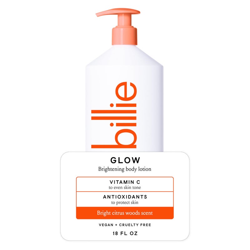 Billie Glow Brightening Women's Body Lotion  Citrus Woods Scent  With Vitamin C  18 fl oz - Image 1