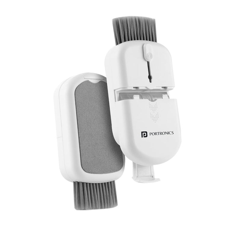 Portronics Clean P 10 in 1 Screen Cleaner Multipurpose Device Cleaning Kit for Laptops, Smartphones, Keyboards, Camera & Earphones (White) - Image 1