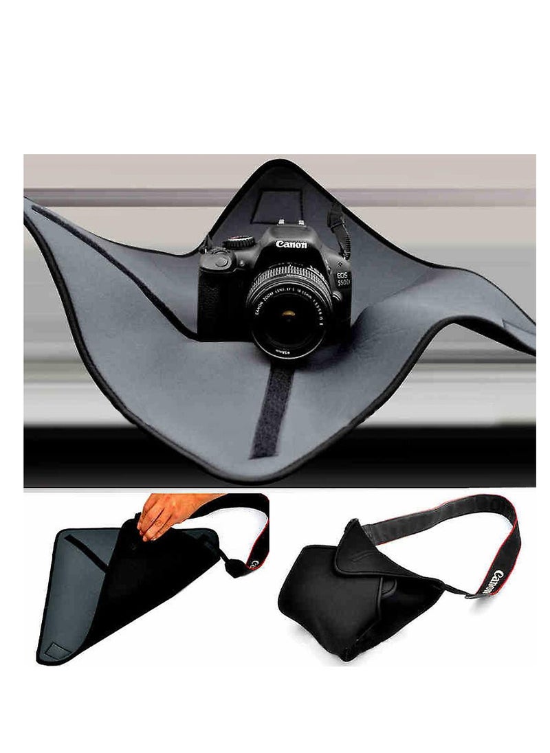 ARNOTEC Universal Camera Wrap Cloth 50x50cm – Neoprene Protective Gear Wrap for DSLR, Lens, Tablet, Camcorder – Shockproof Water-Resistant Camera Pouch Alternative for Travel & Storage  - Image 2