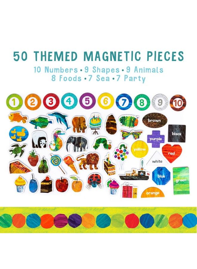 Kids Preferred World Of Eric Carle The Very Hungry Caterpillar Montessori Wooden Magnetic Set With Storage Box Help Learn Colors Shapes Animals Numbers And More - Image 4
