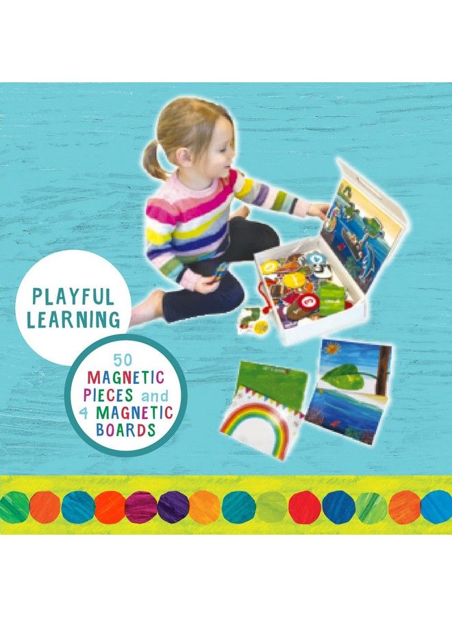 Kids Preferred World Of Eric Carle The Very Hungry Caterpillar Montessori Wooden Magnetic Set With Storage Box Help Learn Colors Shapes Animals Numbers And More - Image 3
