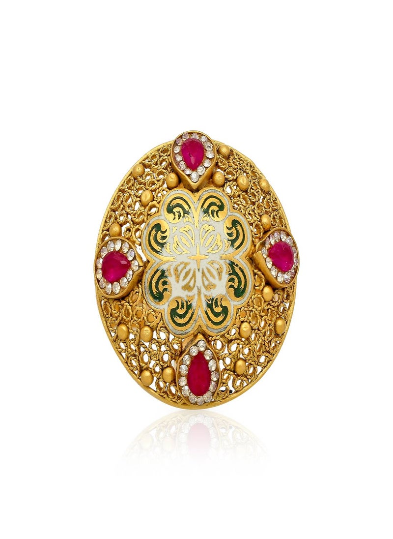 Malabar Gold and Diamonds - 22 Carat 916 Purity Yellow Gold Ring RG3888941Y16 For Women - Image 1