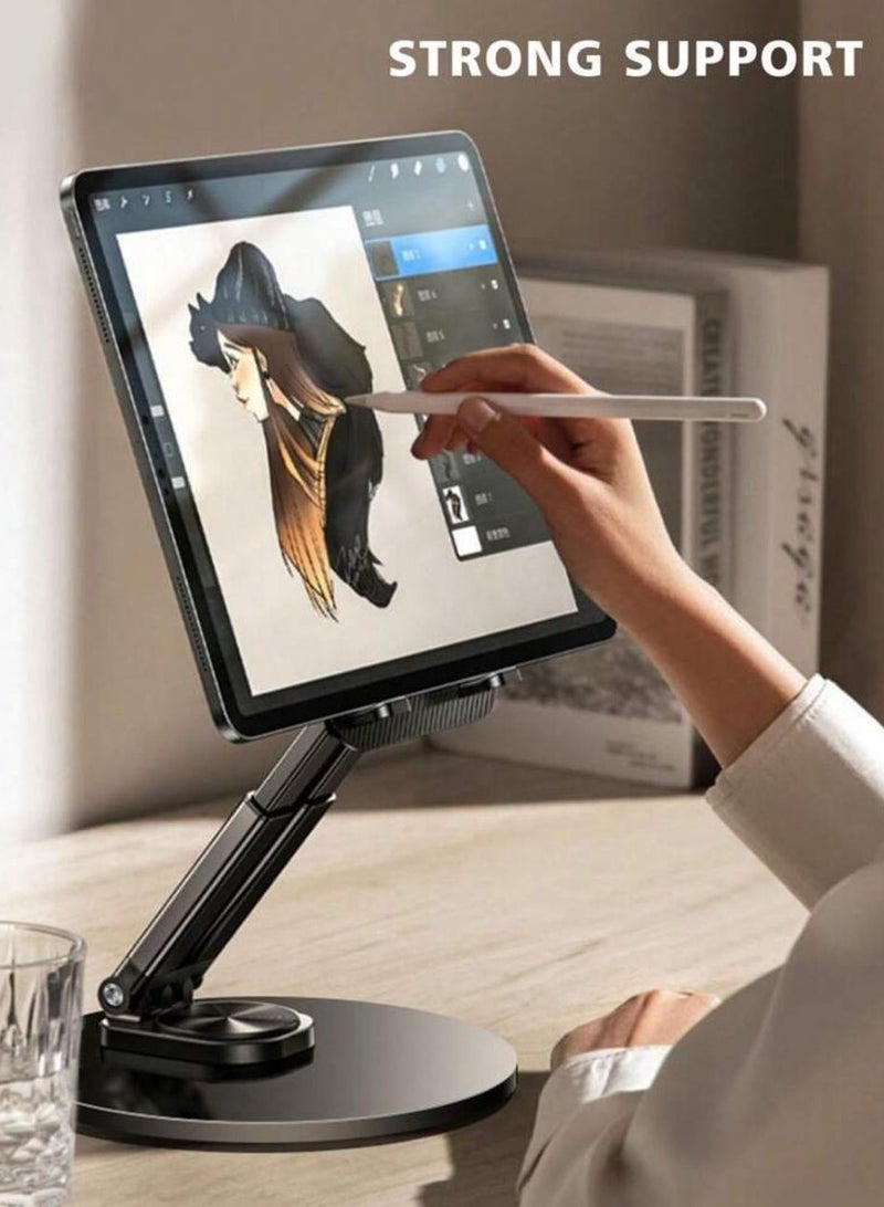 The iPad tablet stand holder is made of aluminum and is adjustable to hold tablets  - Image 1