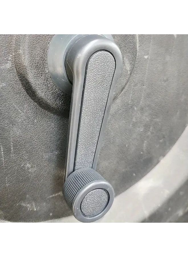 Gray Manual Window Crank Handle With Snap Ring Direct Replacement For Passenger Side Car Control Heavy Duty Textured Mechanism - Image 5