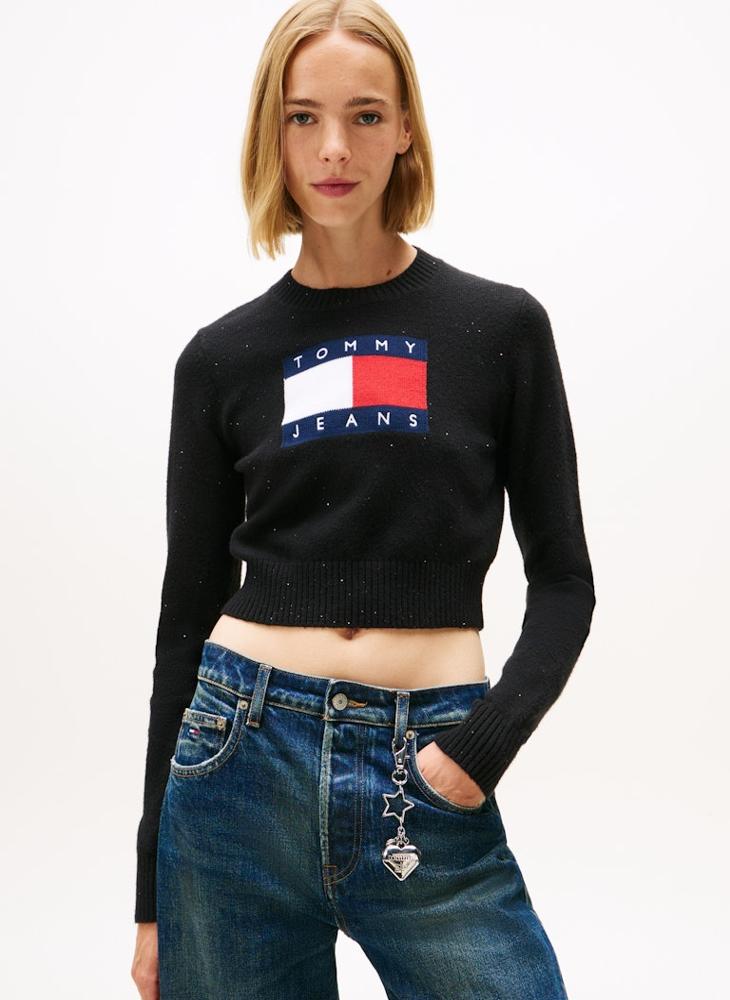 TOMMY JEANS Logo Crew Neck Sweater - Image 1