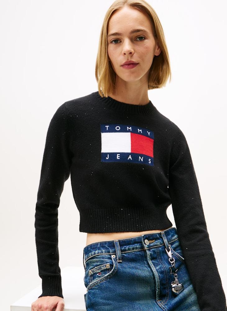 TOMMY JEANS Logo Crew Neck Sweater - Image 3