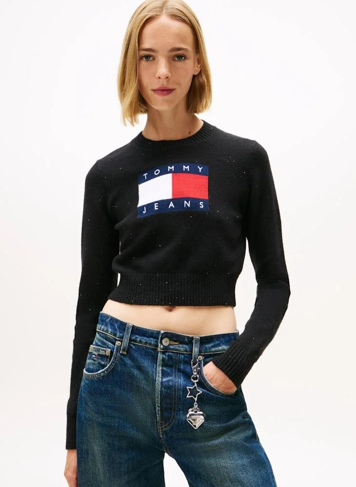 TOMMY JEANS  Logo Crew Neck Sweater for Women | Best Price UAE