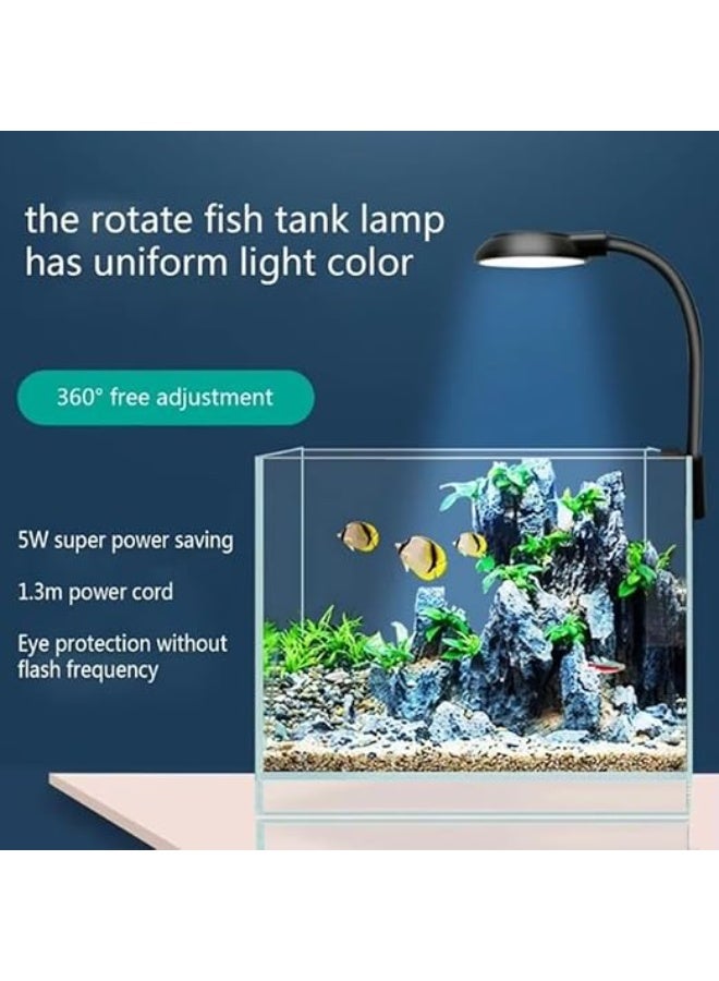 Huangxin EatingBiting 360 ° 5W USB aquarium lamp LED lamp aquatic plant fish tank lighting clip-on Bracket Lamp - Image 1
