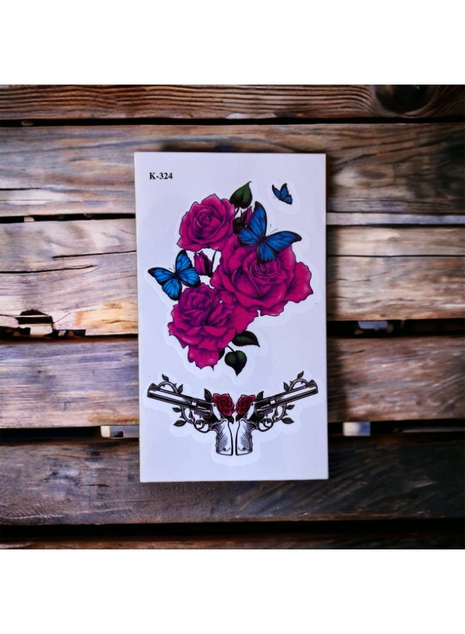 Temporary Tattoo Variant Flowers For All Skins, 10x5 Cm Multicolor - Image 1