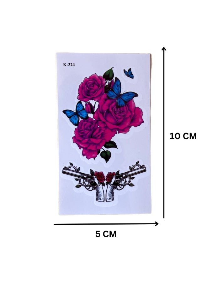 Temporary Tattoo Variant Flowers For All Skins, 10x5 Cm Multicolor - Image 2