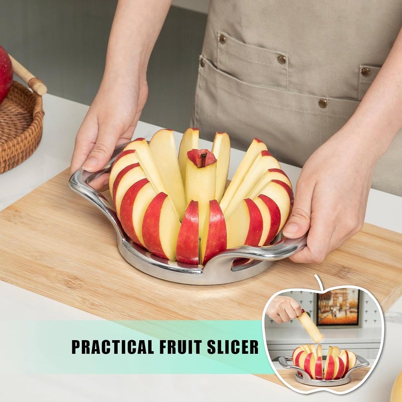 LIIGEMI 5.5 Inch Extra Large Apple Slicer,16-Slice Thin Apple Slicer and Corer,Cutter, Divider, Wedger for Fruits and Vegetables，Gifts for Mom，Sharp and Sturdy，Easy to Use - Image 2